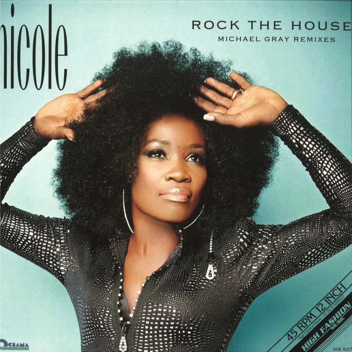 Лицевая сторона обложки — NICOLE — ROCK THE HOUSE (MICHAEL GRAY REMIXES)