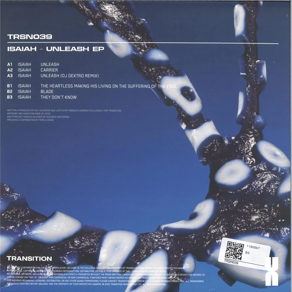Back cover — Isaiah — Unleash EP