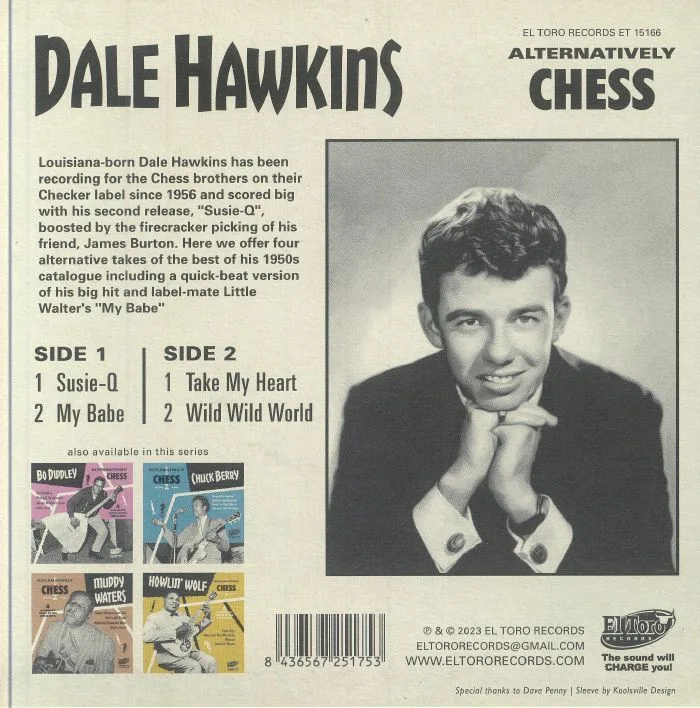 Обратная сторона обложки — Dale HAWKINS — Alternatively Chess