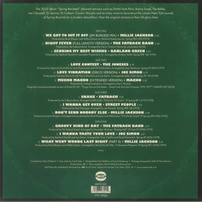 Back cover — VARIOUS — Spring Originals