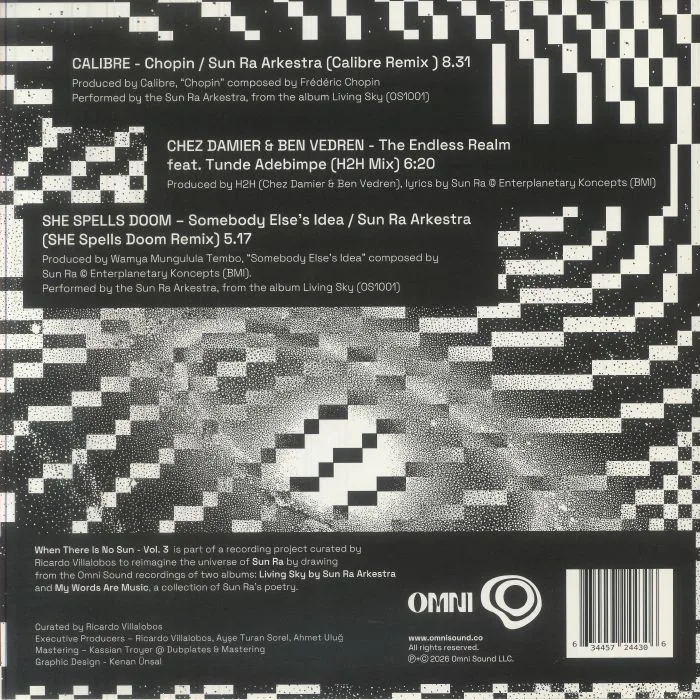 Обратная сторона обложки — CALIBRE / CHEZ DAMIER / BEN VEDREN / SHE SPELLS DOOM — When There Is No Sun Vol 3