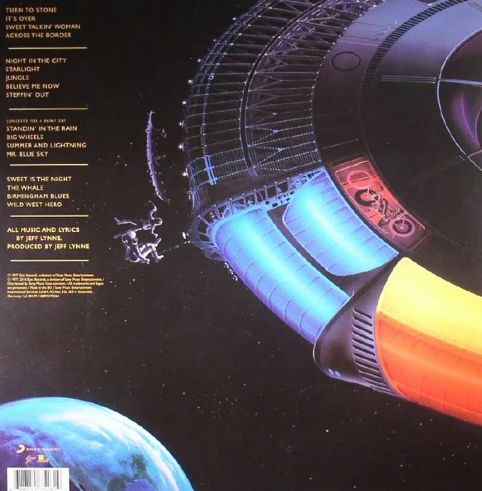 Back cover — ELECTRIC LIGHT ORCHESTRA aka ELO — Out Of The Blue