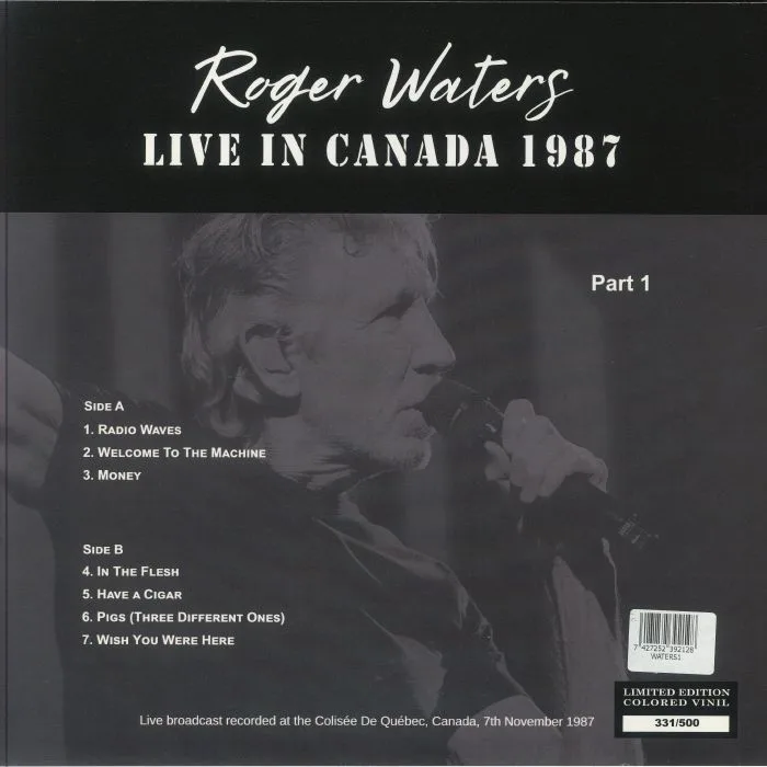 Обратная сторона обложки — Roger WATERS — Live In Canada 1987: Part 1