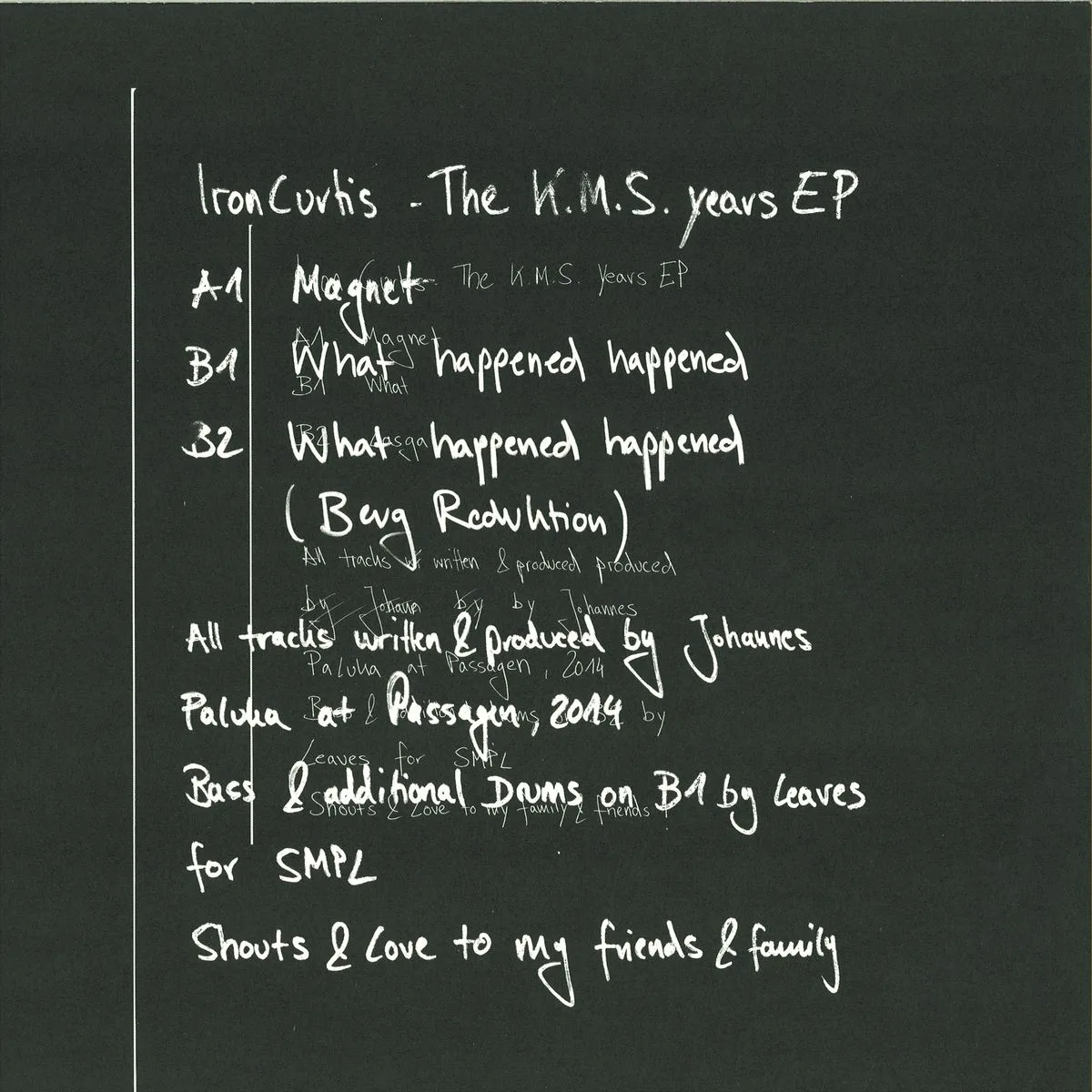 Обратная сторона обложки — Iron Curtis — The K.m.s. Years Ep