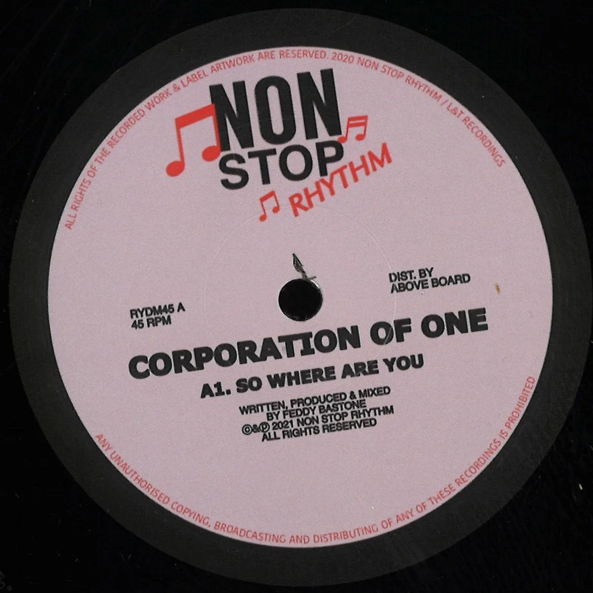 Front cover — Corparation Of One — So Where Are You / Vanessa Del Rio