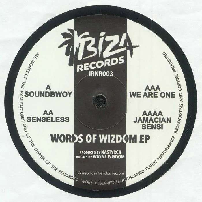 Front cover — NASTYRCK / WAYNE WIZDOM — Words Of Wizdom EP