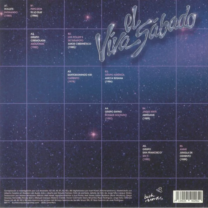 Обратная сторона обложки — VARIOUS — Viva El Sabado: Hits De Disco Pop Peruano 1978-1989