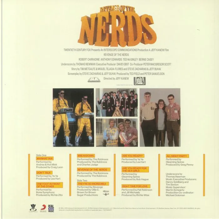 Back cover — VARIOUS — Revenge Of The Nerds (Soundtrack) (40th Anniversary Edition)