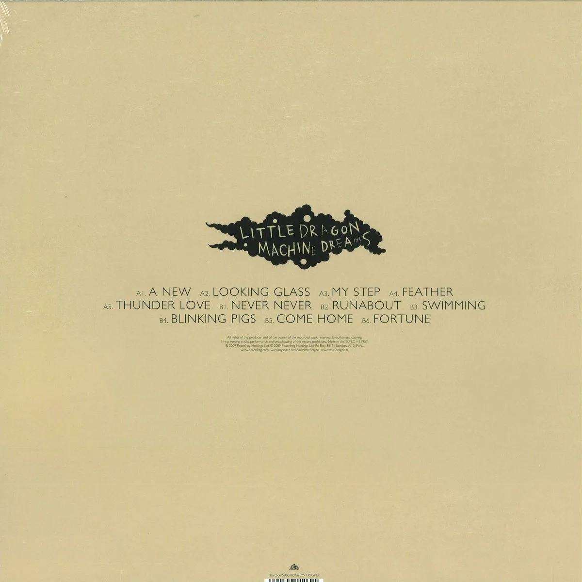 Обратная сторона обложки — Little Dragon — Machine Dreams