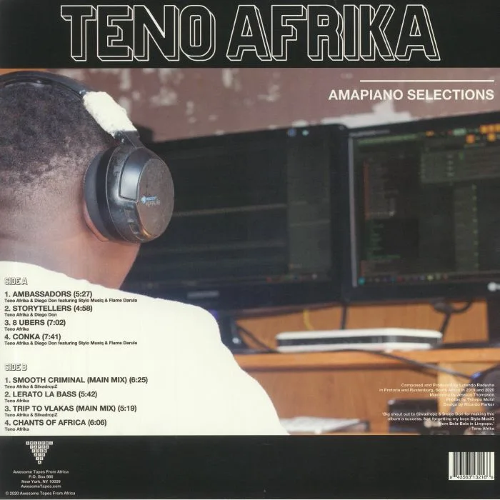 Back cover — TENO AFRIKA — Amapiano Selections