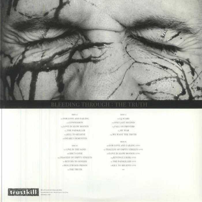 Back cover — BLEEDING THROUGH — The Truth (reissue)
