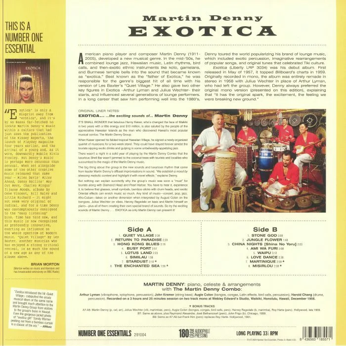Обратная сторона обложки — Martin DENNY — Exotica (reissue)