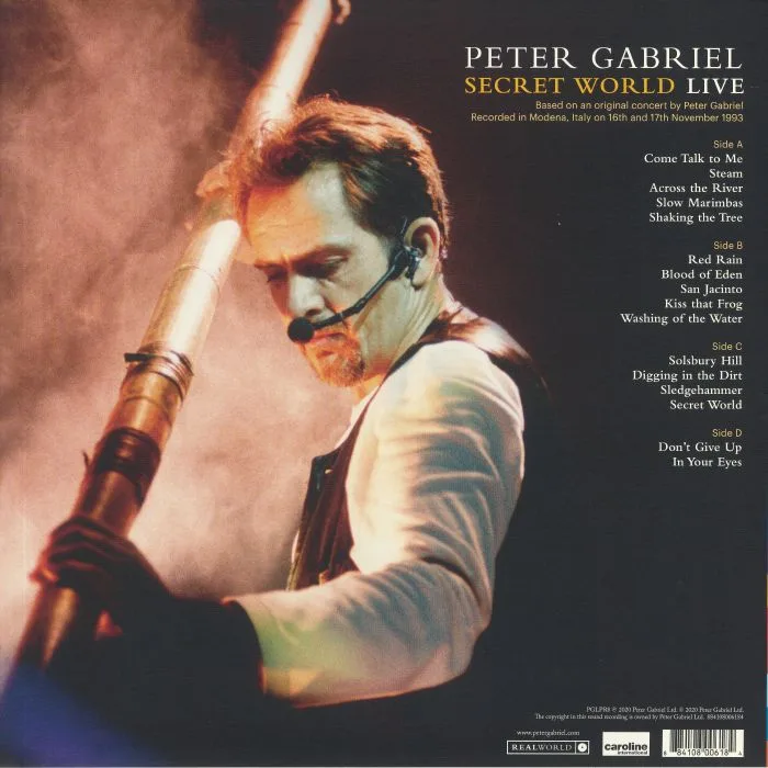 Back cover — Peter GABRIEL — Secret World Live (half speed remastered)