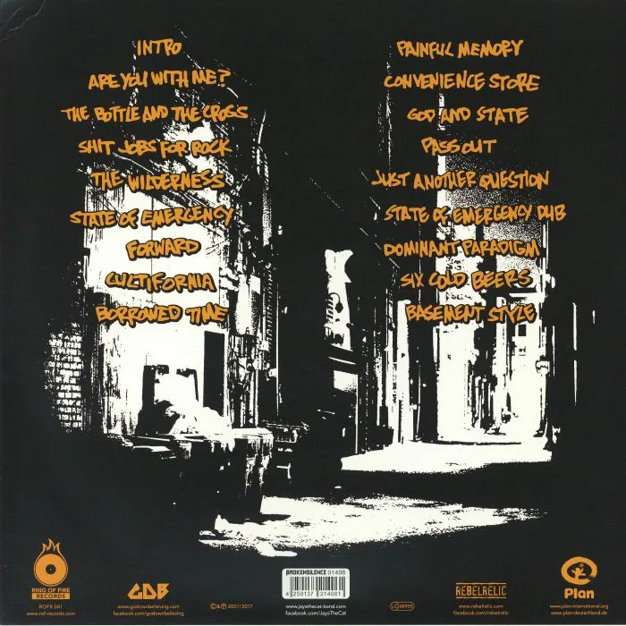 Back cover — JAYA THE CAT — Basement Style (reissue)