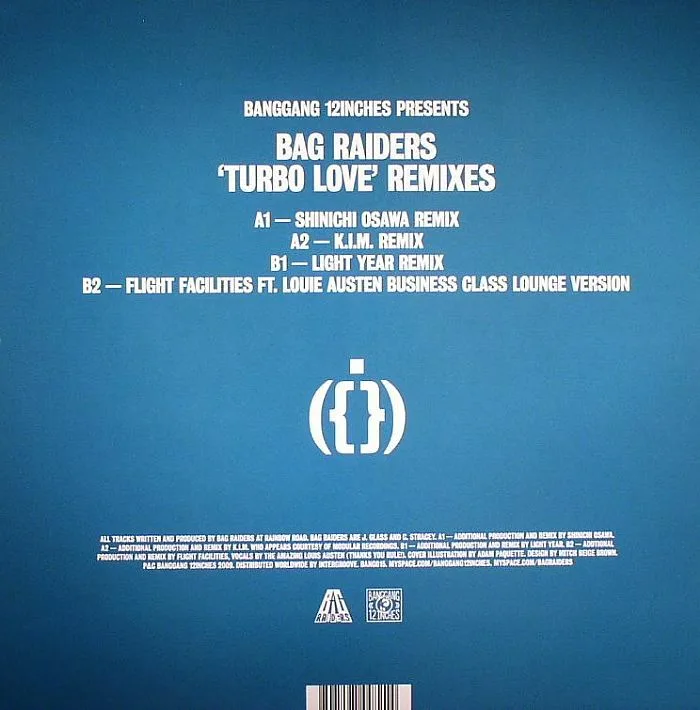 Back cover — BAG RAIDERS — Turbo Love (remixes) (warehouse find) (B-STOCK)