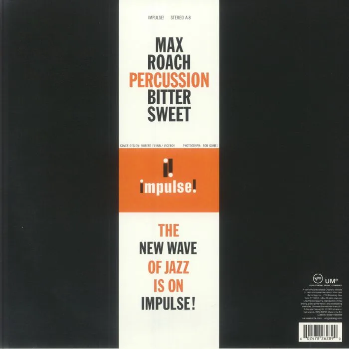 Обратная сторона обложки — Max ROACH — Percussion Bitter Sweet (Verve Vault Series)