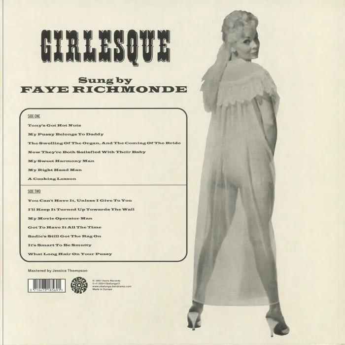 Обратная сторона обложки — Faye RICHMONDE — Girlesque