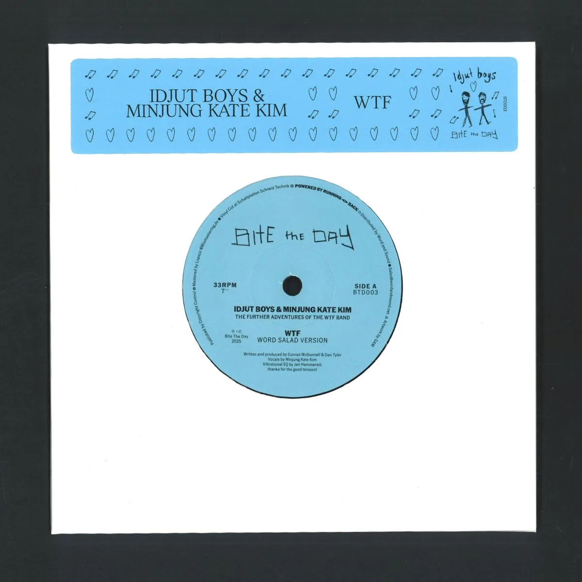 Лицевая сторона обложки — Idjut Boys & Minjung Kate Kim — WTF – Further Adventures Of The WTF Band 7"