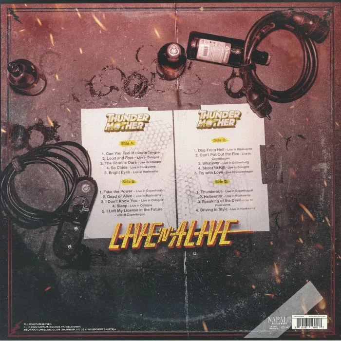 Back cover — THUNDERMOTHER — Live 'N' Alive