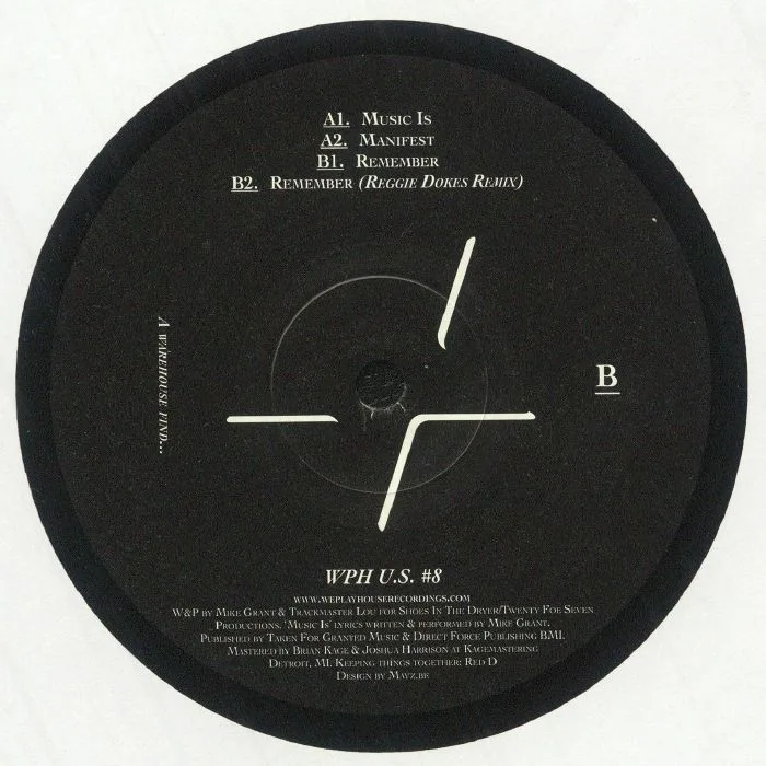 Back cover — Mike GRANT / TRACKMASTER LOU — Re Entry EP