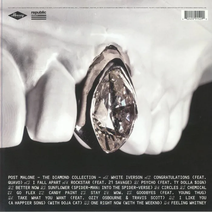 Обратная сторона обложки — POST MALONE — The Diamond Collection