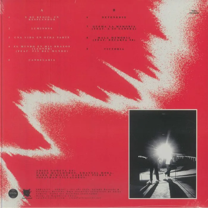 Back cover — ADIOS COMETA — Un Destello De Luz