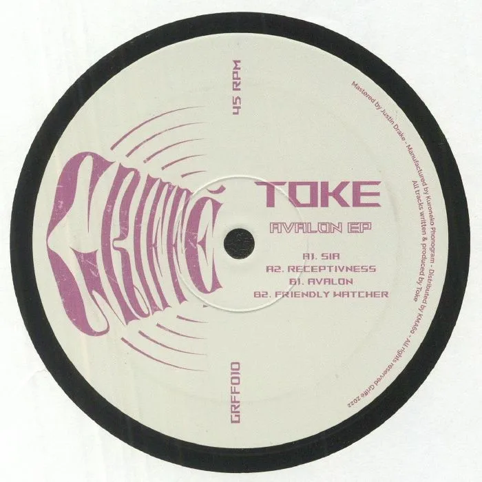 Лицевая сторона обложки — TOKE — Avalon EP
