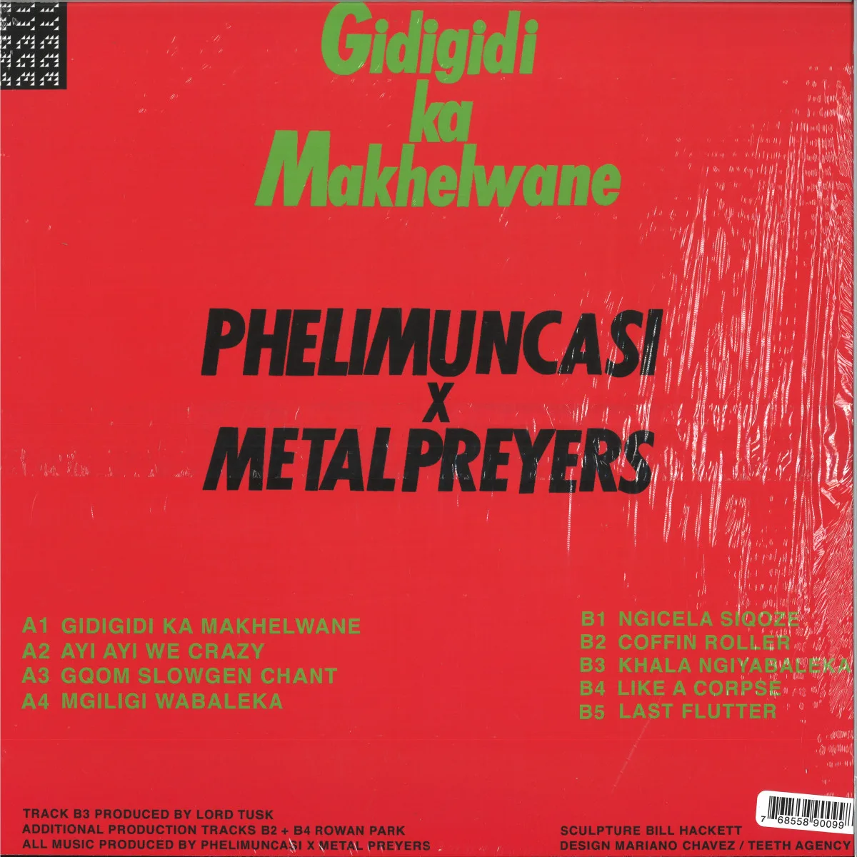 Back cover — Phelimuncasi&Metal Preyers — IZIGQINAMBA LP