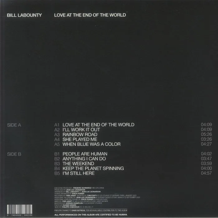 Обратная сторона обложки — Bill LaBOUNTY — Love At The End Of The World
