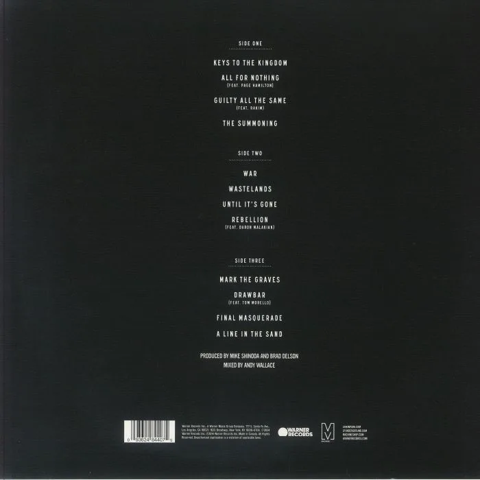 Обратная сторона обложки — LINKIN PARK — The Hunting Party (reissue)
