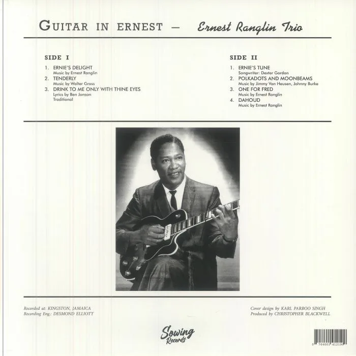 Обратная сторона обложки — ERNEST RANGLIN TRIO — Guitar In Ernest