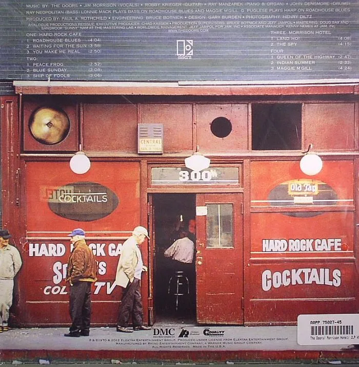 Back cover — The DOORS — Morrison Hotel