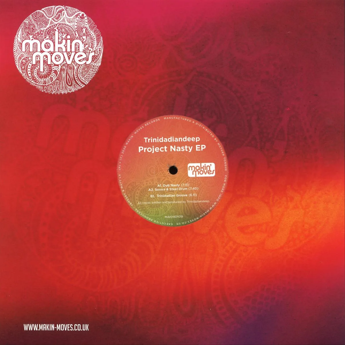 Front cover — Trinidadian Deep — Project Nasty EP