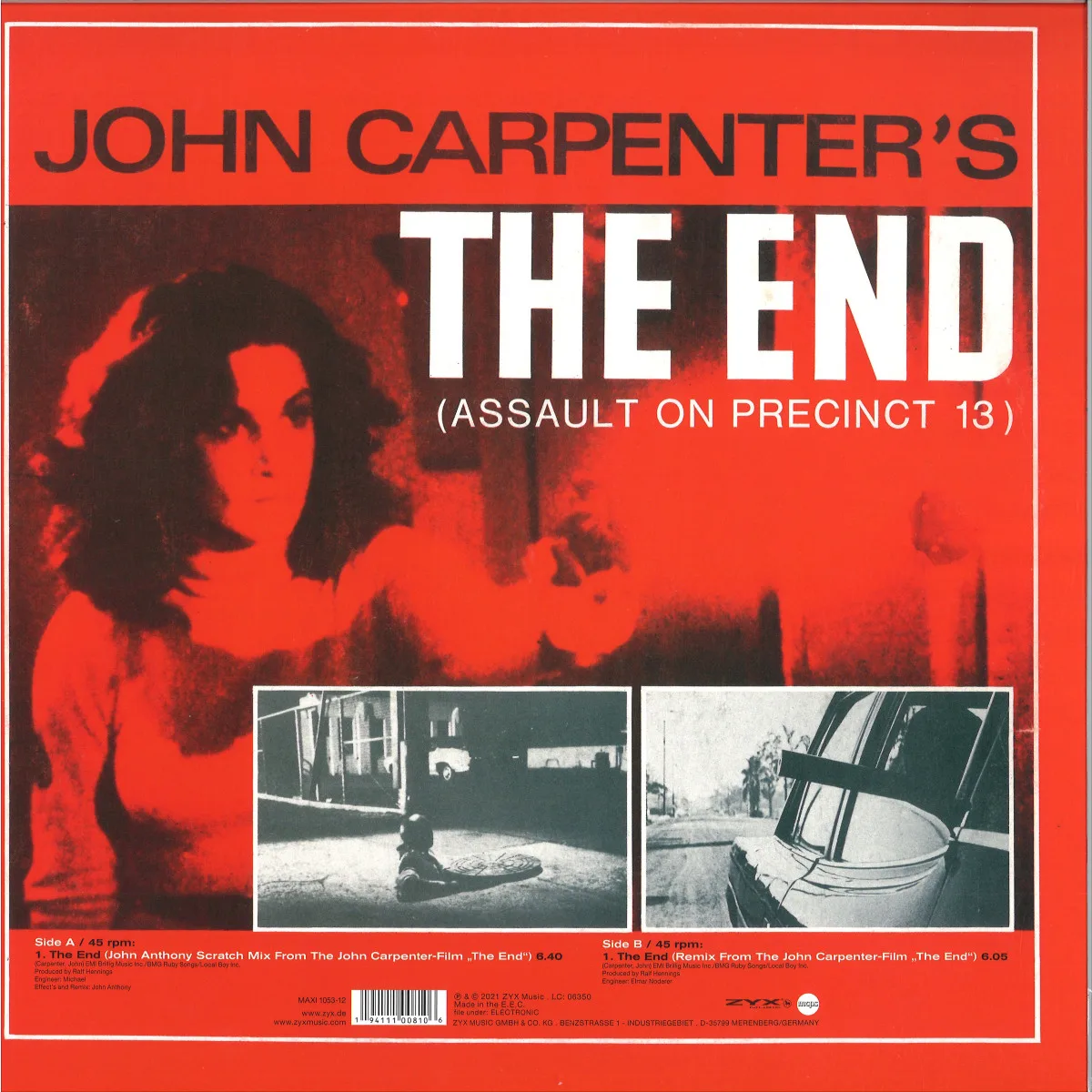 Back cover — JOHN CARPENTER — The End
