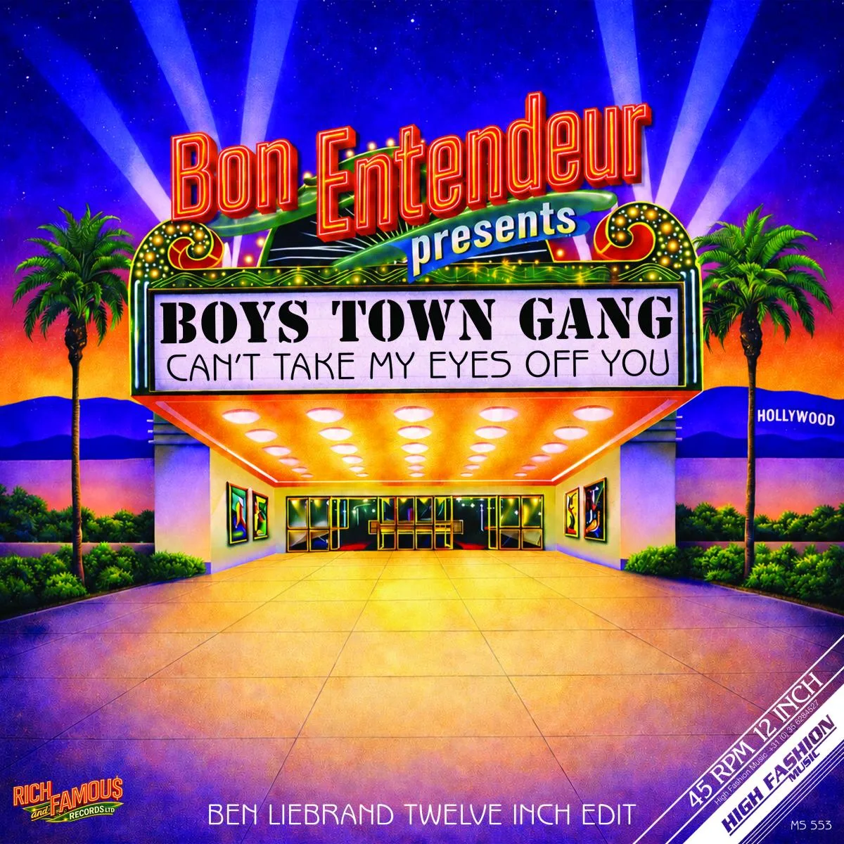 BOYS TOWN GANG — CAN'T TAKE MY EYES OFF YOU (BON ENTENDEUR REMIXES) 12"