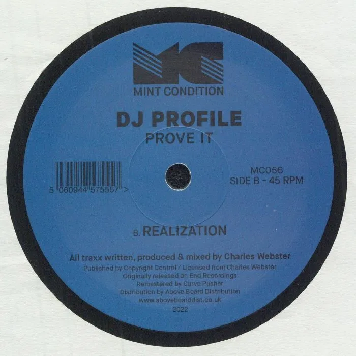 Обратная сторона обложки — DJ PROFILE aka CHARLES WEBSTER — Prove It (remastered)