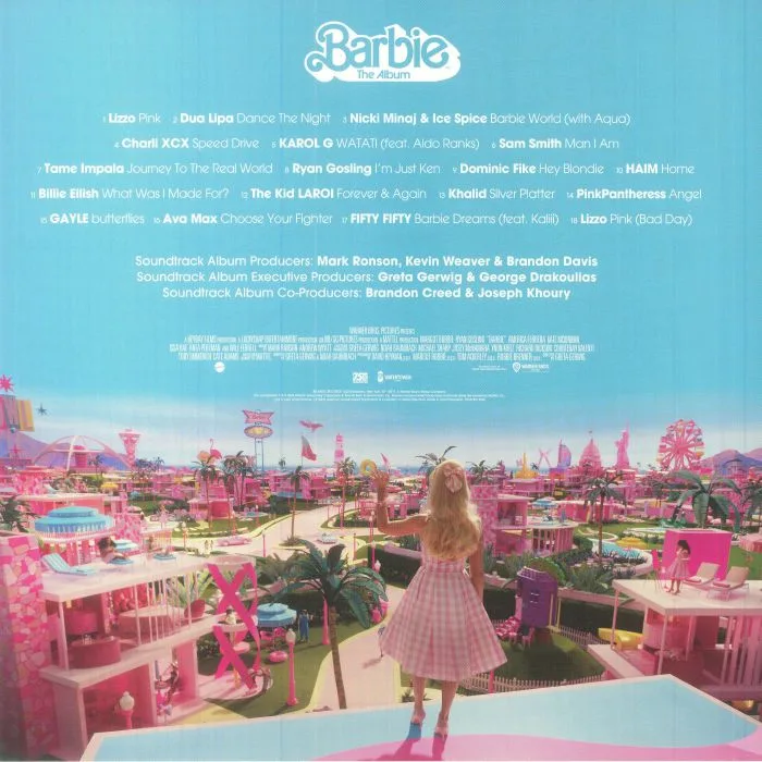 Обратная сторона обложки — VARIOUS — Barbie: The Album (Soundtrack)