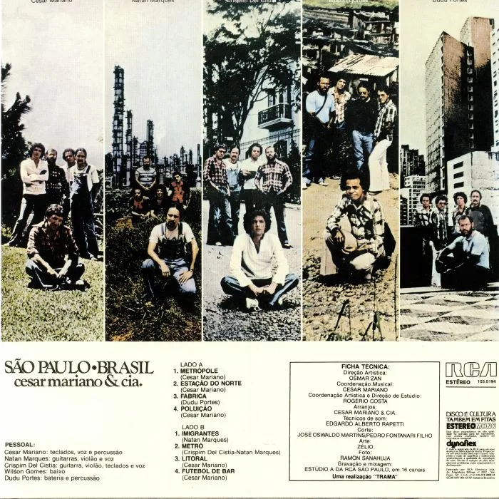 Обратная сторона обложки — Cesar MARIANO & CIA — Sao Paulo Brasil (reissue)