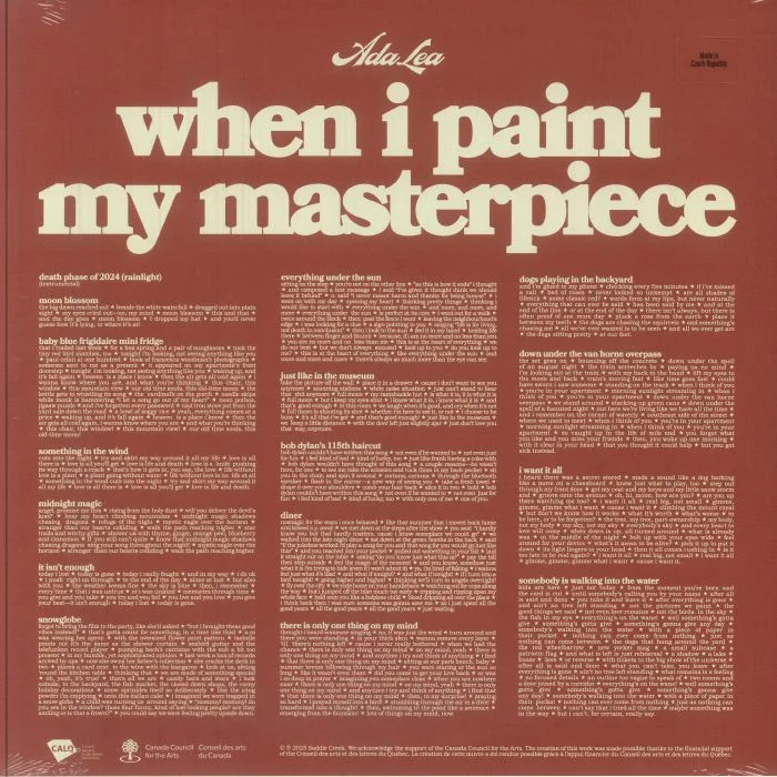 Обратная сторона обложки — ADA LEA — When I Paint My Masterpiece