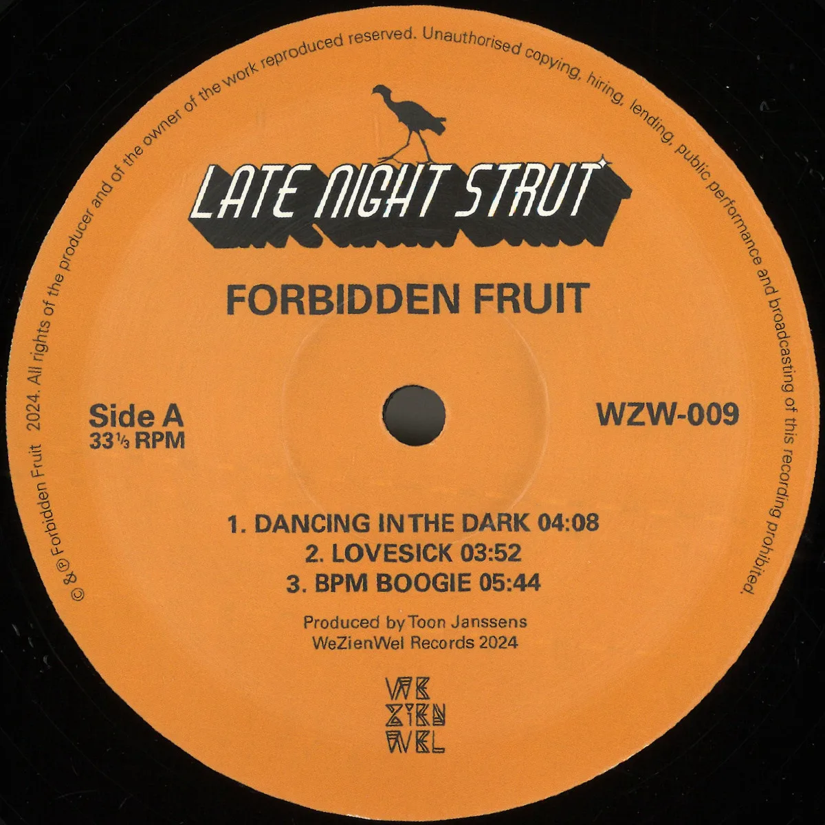 Лицевая сторона обложки — FORBIDDEN FRUIT — LATE NIGHT STRUT