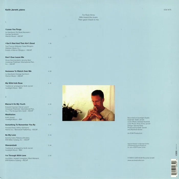 Back cover — Keith JARRETT — The Melody At Night With You