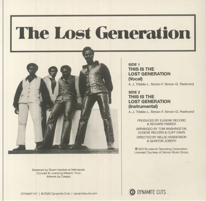Back cover — The LOST GENERATION — This Is The Lost Generation