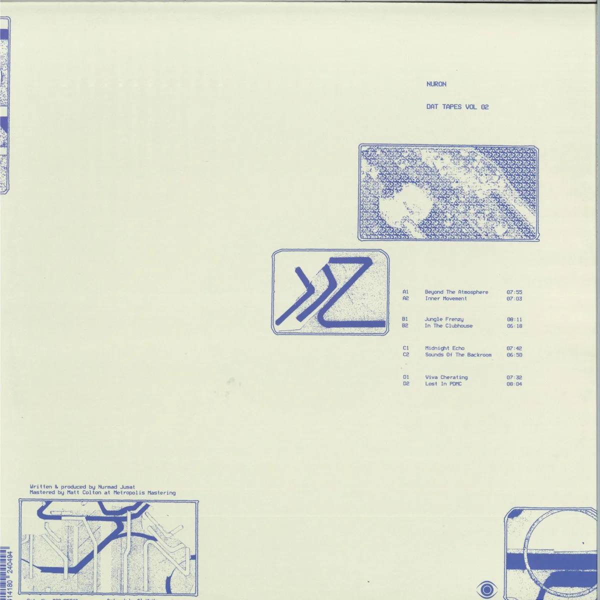 Обратная сторона обложки — Nuron — DAT Tapes Vol 02 (2x12")