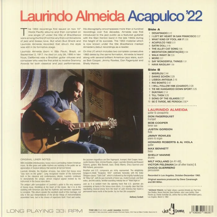 Обратная сторона обложки — Laurindo ALMEIDA — Acapulco '22 (reissue)