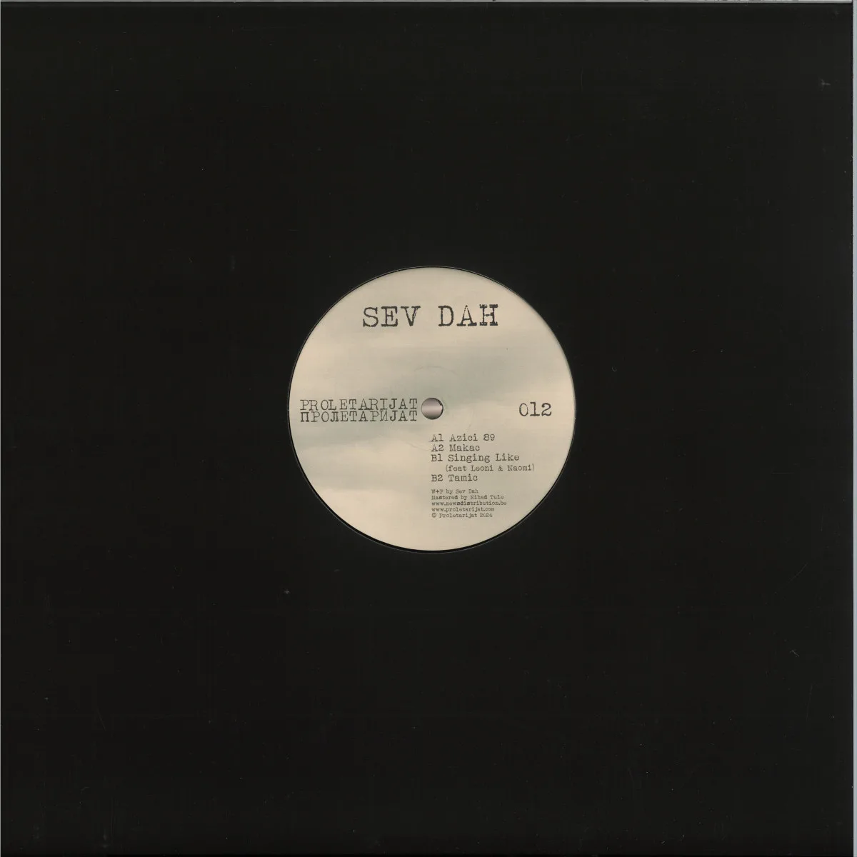 Back cover — Sev Dah — PROLETARIJAT 012