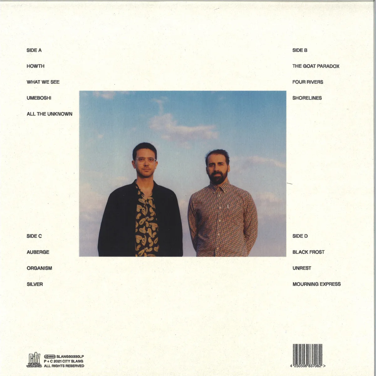 Back cover — Grandbrothers — All the Unknown