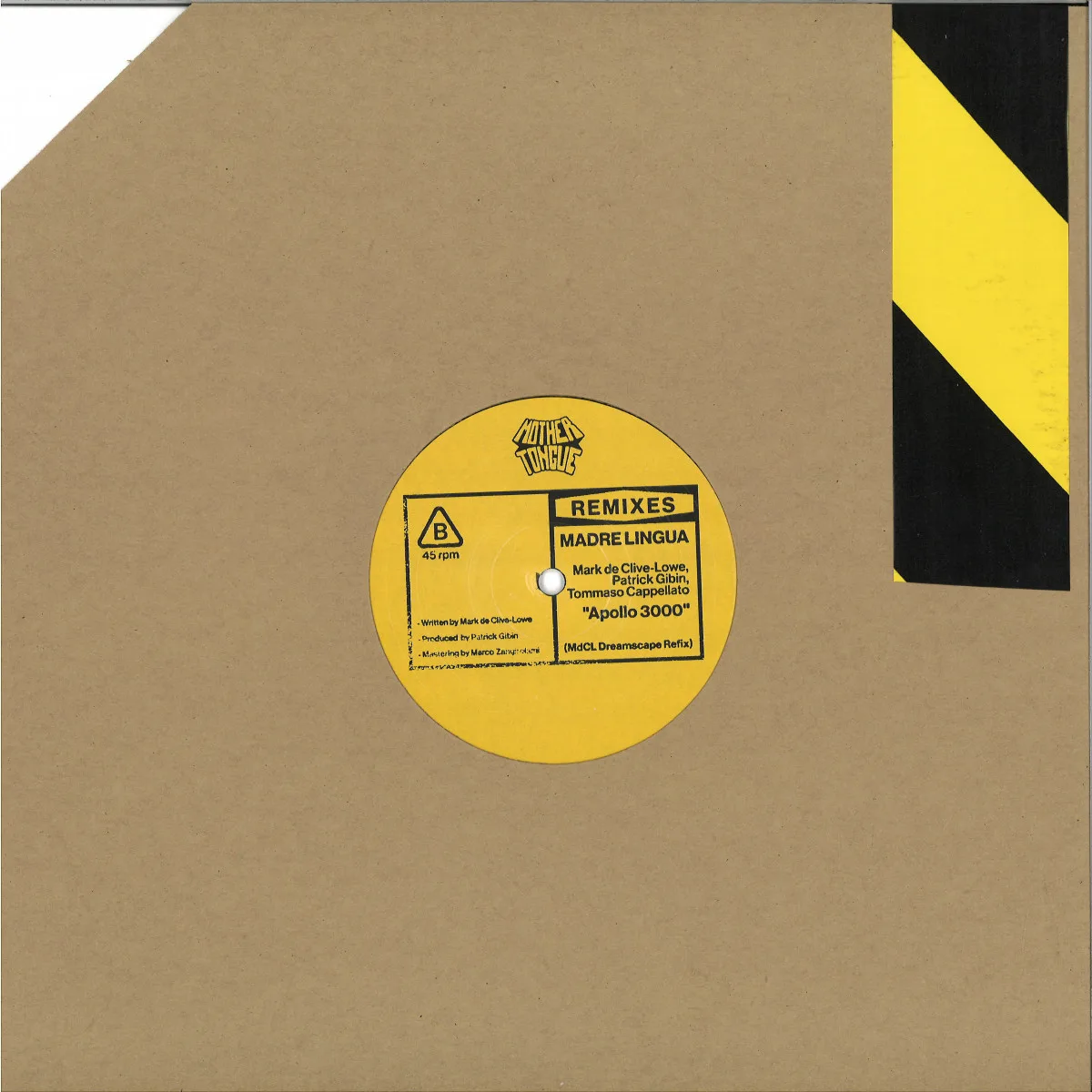 Back cover — Various — Madre Lingua Remixes EP