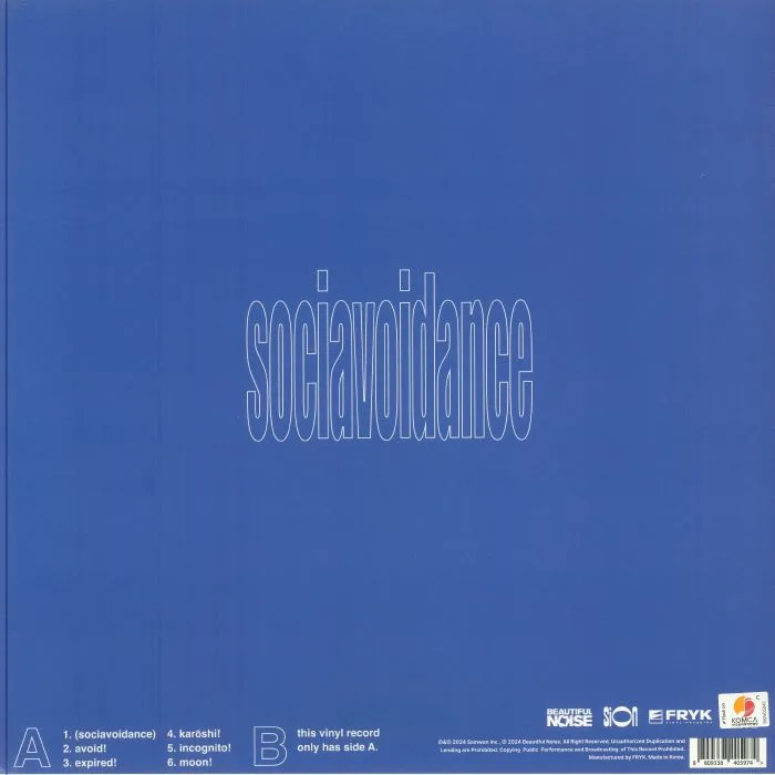 Back cover — SION — Sociavoidance