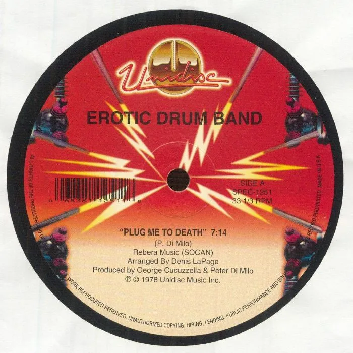Front cover — EROTIC DRUM BAND — Plug Me To Death (reissue)