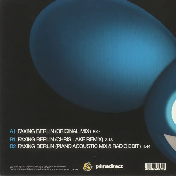 Back cover — DEADMAU5 — Faxing Berlin